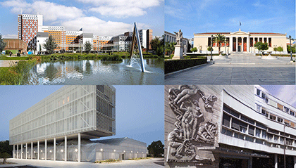 Photo montage des sites des quatre partenaires